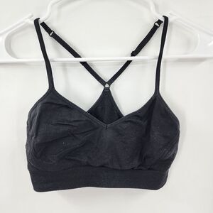 Victoria's Secret PINK medium black racerback bra bralette sportsbra